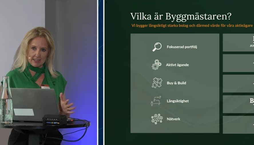 Byggmästaren är ett investmentbolag med få innehav, stark balansräkning och tydlig tillväxtagenda